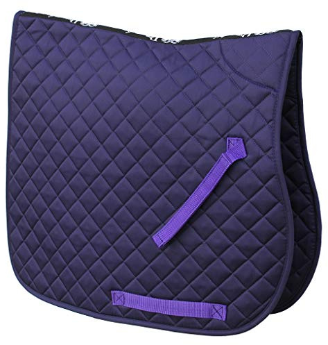 Rhinegold Cotton Quilted Saddle Cloth - Pony - Purple