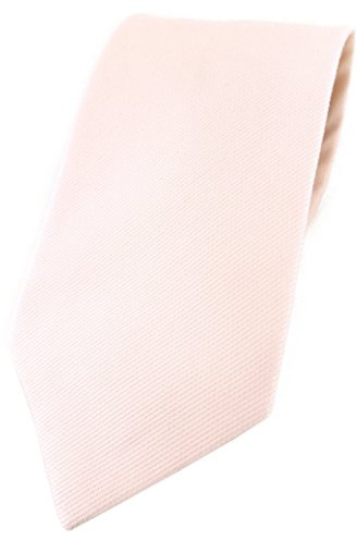TigerTie Designer Krawatte in einfarbig Uni - 100% Baumwolle - Krawattenbreite 8 cm