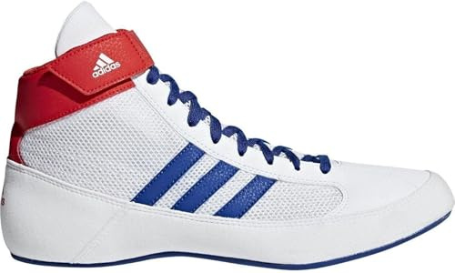 adidas Men's HVC Wrestling Shoes, White/Royal/Red, 11