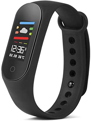 Technaxx Fitness Tracker con Pantalla a Color - Pulso y frecuencia cardíaca, monitoreo de Actividad, función Anti-pérdida, Resistente al Agua, recordatorio de notificación - Fitness Watch TX-HR6