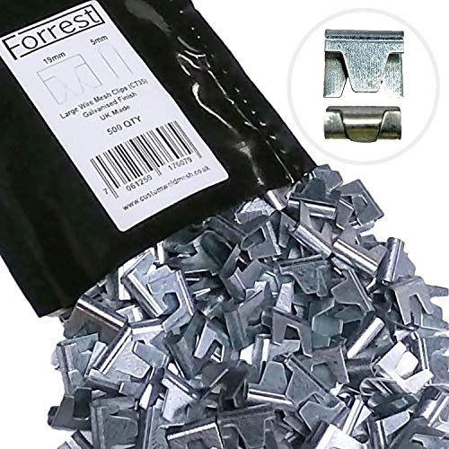 Gabion Wire Mesh Clips 500QTY Forrest® Ideal for cage Repair Fencing Gabion Baskets UK Made