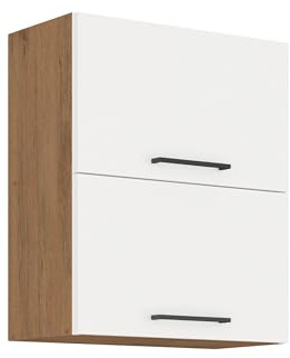Kuechen-preisbombe Vigo Hängeschrank 60 Eiche Lancelot Weiß Hochglanz Küchenzeile Küchenblock Küche