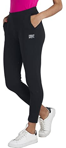 Leone - Pantalone Donna Dritto con Piega in Felpa Training - Black (09), M