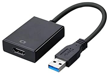 SZJUNXIAO Adaptateur USB 3.0 vers HDMI, USB 3.0/2.0 vers HDMI 1080p Full HD Vidéo Audio Multi Moniteur Convertisseur Adaptateur pour PC HDTV Compatible avec Windows XP 7/8/8.1/10 (Pas Mac & Vista)