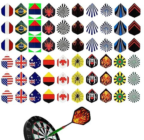 Standard Dart Flights, 4.3 cm Plstic Protectors-Standard Dart Set, Pet Dart Zubehör, Professionelles Dart Set Dart Zubehör für die meisten Flights Protektoren Dart G