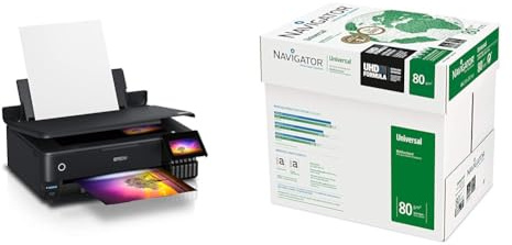 Epson EcoTank ET-8550 3-in-1 Tinten-Multifunktionsgerät & Navigator A4 UNIVERSAL; Druck- und Kopierpapier; A4; 5x500 Blatt; 80g (frustfreie Schutzverpackung)