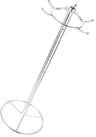 Garneck Support et Facile Ranger Organiser Cuillères à Nettoyer en Robuste Fer 6 Crochets Argentés Ustensiles Cuisine Spatules