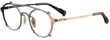 GddOGUK Fake Brille Einzigartige Brillengestelle Titan-Brillengestelle Bunte Nähte Brillengestelle Künstlerische Brillen für jeden Anlass Angenehm zu tragen