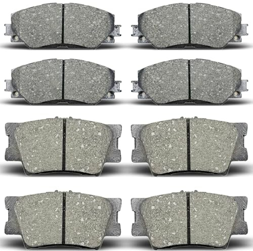 ALADICHE Front Rear Ceramic Brake Pads Fit for 2013-2018 Toyota Rav4 (LE Model only),for 2006-2012 Toyota Rav4 2.4L & 2.5L with 2rd Row seats, for 2010-2012 Lexus HS250h