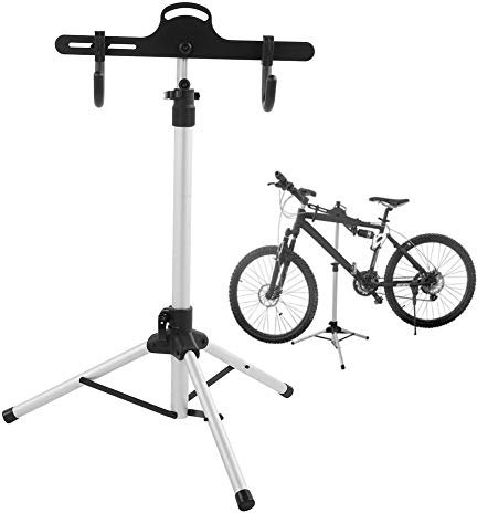 Fahrrad-Reparaturständer, Fahrrad-Wartungsständer aus Kunststoff + Aluminiumlegierung, Dreieckiger Fahrrad-Hängeständer, Fahrrad-Montageständer mit Zubehör für