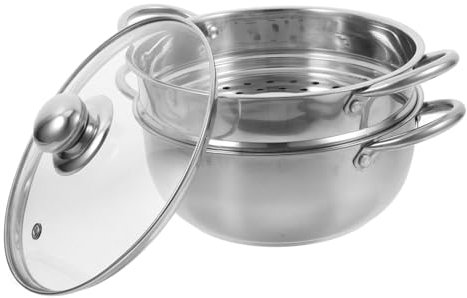 HOLIDYOYO Olla De Vapor De Acero Inoxidable Baño María Olla De Doble Para Cocinar Al Vapor Utensilios De Cocina Para Cocina