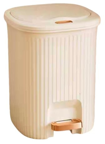 Poubelle De Cuisine avec Pédale Et Couvercle À Pression, Poubelle Domestique for Véranda De Bureau(12L:26x32x19.5cm)
