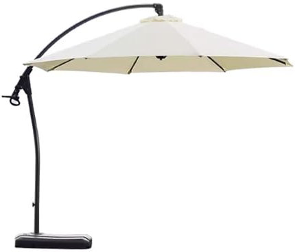 Parasol Excentrico con Base, Parasol Terraza Exterior Desplazada, Sombrilla Playa Grande Resistentes for Piscina, Terraza, Jardín y Patio