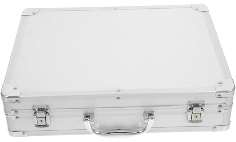 POPETPOP Valigia Portautensili Alluminio Design Antiurto Capacità Portatile e Scatola per Strumenti per Professionisti e da Te Colore Argento