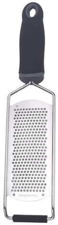 Muzrunq Râpe à Fromage Râpe à Fromage Manuelle Main en Acier Inoxydable avec poignée, Couvercle et Trou de Suspension 30, 5 x 6, 3 cm, Outils Polyvalents pour Citron, Chocolat, Cannelle
