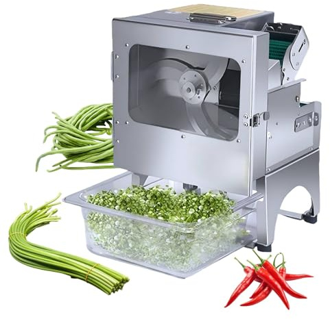 PRECISTECH Máquina Cortadora De Verduras Industrial, Cortadora De Cebolletas Y Puerros, Corte Verduras Largas 200 Kg Por Hora (440 Lb/H), Uso Comercial