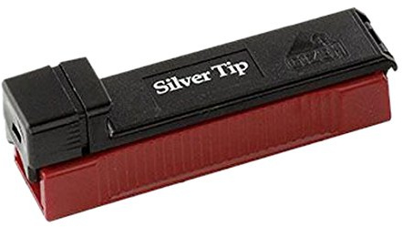 Gizeh 17093 Silver Tip Boy-Zigaretten Stopfmaschine Zigarettenstopf Maschine, Kunststoff, schwarz, 8 x 3 x 3 cm