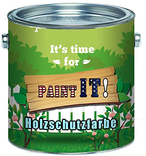 Paint IT! Holzschutzfarbe langzeit Wetterschutzfarbe traditionell angefertiger Holzschutz in Weiß Beige Schweden-rot Grün Dunkelbraun Rotbraun Schwarz Dauerschutzfarbe