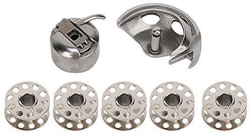 HEEPDD Bobbin Case, Bobbins Bobbin Case Shuttle Hook Set for Old Style Household Sewing Machine Parts Durable Replacement