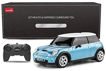 Mini Cooper S Blue 1:24 RC Toy Car, Remote Control Car, Kids gift