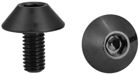 VIFER Fahrradschrauben 2 Stück M5 x 12mm Fahrrad Flaschenhalter Halterung Schrauben für MTB Mountainbike Radfahren Zubehör (Schwarz)