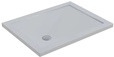 Piatto Doccia 70x110 Rettangolare Acrilico Bianco Lucido Ultraslim Altezza 4cm Piletta Inclusa