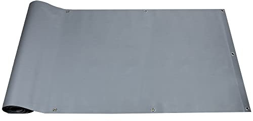 Top-Multi Balkon Sichtschutz PVC Balkonbespannung Hellgrau 0,75m x 6m