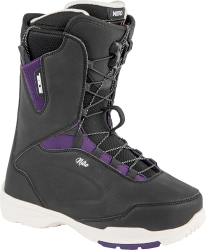 Nitro Women's Scala TLS Snowboard Boots, Black-Purple, MP 23.5 // EU 36 2/3 // US 6