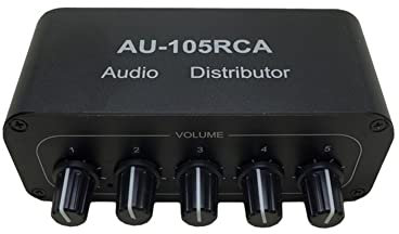 MDYBF Mixer Audio Stereo 1 Ingresso 5 Uscite Distributore Sorgente Audio Multicanale Interfaccia per Amplificatori di Potenza