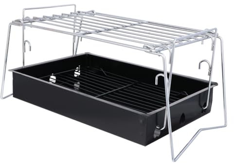Sosoport Klappgrill Holzkohle Mit Faltbarem Grillrost Aus Edelstahl Kompakt Und Tragbar Für Camping Angeln Und Grillen Im Freien Geeignet Für Personen