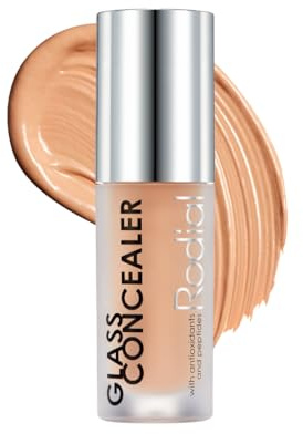 RODIAL Glass Concealer Nr.01 (5,5 g) - Cremiger Concealer mit hautpflegenden Wirkstoffen - Voller Deckkraft - Schimmerndes Finish - Hell - Rot