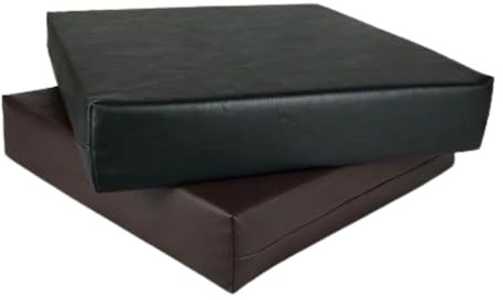 LOVO Memory Foam Wheelchair Faux Leather Cushion Pressure Relief Seat Pad Extra Tailbone Support for Office Chairs, Car Seat and Mobility Scooters (Black, 16 X 16 X 4)