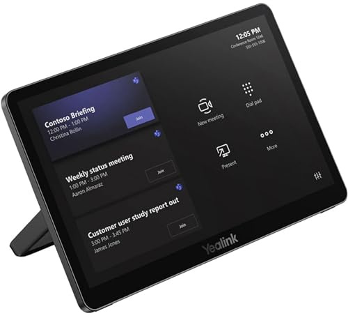 Yealink MTouch Plus – 11,6 Full-HD-Touchpanel mit Anti-Fingerprint & Anti-Glare, Multi-Touch-Unterstützung, AirPlay/Miracast/Google Cast, Bewegungssensor, Flexible Montage, PoE