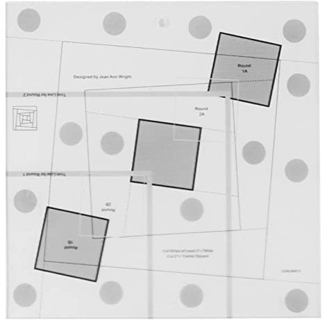 Blockhaus-Quilt-Lineal, Transparentes Acryl-Quilt-Lineal, Gitter, Blockhaus-Trimmwerkzeug(8 Inch)