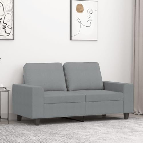 Willood 2-Sitzer-Sofa Hellgrau 120 cm Stoff Loungesofa Lounge Sitzmöbel Wohnzimmer Sofas359383