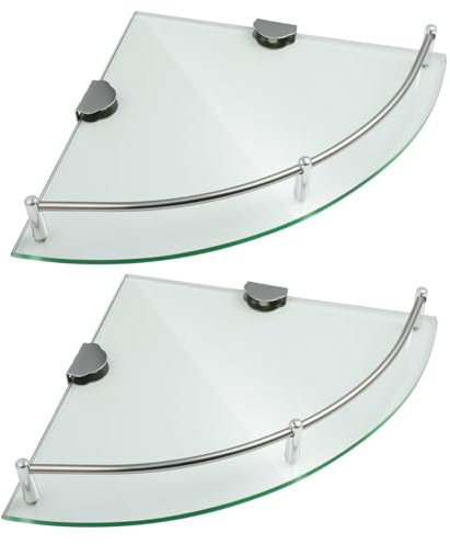 MUSISALY 2stücke Eckregal Aus Und Schweberegale Für Wandmontage Badezimmer-eckregal Duschregale Ecke Eck-wandregal Platzsparendes Design Klare Stabile Halterung
