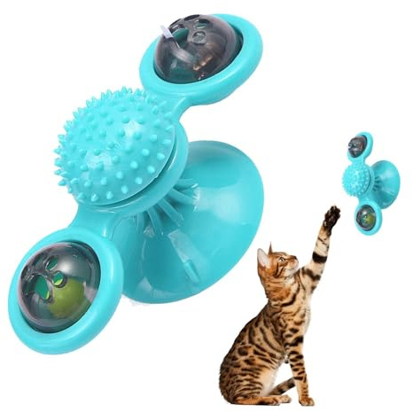 Jouet Rotatif pour Chats avec Moulin à Vent – Jouet Rotatif pour Chats | Jouet Rotatif à gratter pour Chat, Jouet pour Faire de l'exercice, Jouet pour Chat pour s'amuser et Jouer sainab