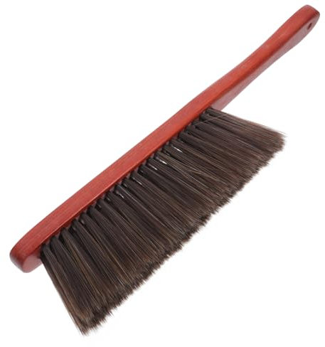 Didiseaon Wood Handle Fireplace Brush Long Handle Soft Bristle Fireplace Cleaning Brush Dusting Hand Broom for Desk Sofa Furniture Cleaning