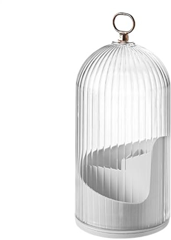 Porta rotante spazzolino da denti, supporto per spazzolino da denti scorrevole,3 slot spazzole di bellezza Storage | 360 Porta della spazzola per trucco a prova di polvere rotante con coperchio scorre