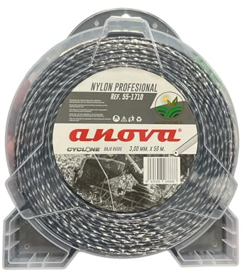 AGRINOBLE Hilo desbrozadora de Nylon Trenzado bicomponente Profesional 3.00mm x 50m. A.Cyclone