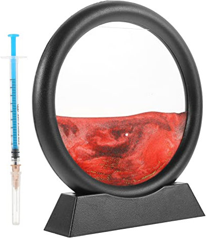 NAMOARLY Sablier Décoratif Peinture De Sable Mouvant Ornement De Bureau Créatif avec Cadre pour Décoration Intérieur Et Relaxation