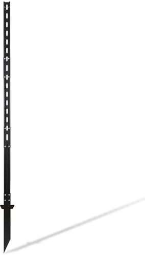 Safety Sign Post Metal Heavy Duty Sign Stand Holder with Spkike Impact Post with Accessories for Garden Yard Farmland Roads (Black, 1310 mm)