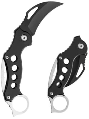 Multitool - Stainless Steel Foldable Pocket Multitool with Carbon Steel Handle, Compact Folding Cutting Tool with Keychain Clip, Outdoor Pocket Gadgets for Camping, Hiking, Travel & Everyday Use