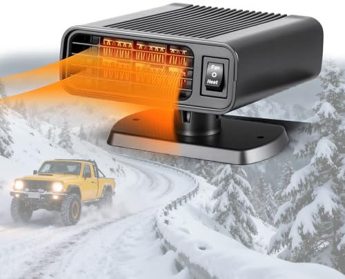 Katroiy Portable Car Heaters for Vehicle, 2026 New Upgrade 12V Car Heater, 2 in 1 Defroster Defogger with Fast Heating, Plug in Cigarette Lighter for Car, SUV, Truck