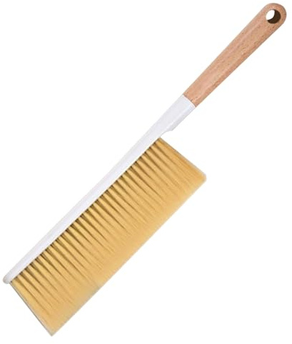 Handheld Broom, Soft Bristles Counter Brush, Hangable Bench Cleaning Brush, Multipurpose Small Counter Brushes with Wooden Handle, for Furniture, Bed, Car, Bench, Crevice Cleans, Sofa