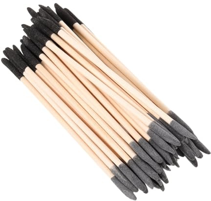 LOLIPPYY 50 Piezas Herramientas de Lijado Doble Punta para Manicura Precisión Madera Natural Pulido Detallado Uñas y Modelos Accesorio Compacto y Resistente para Cuidado de Uñas y Bricolaje