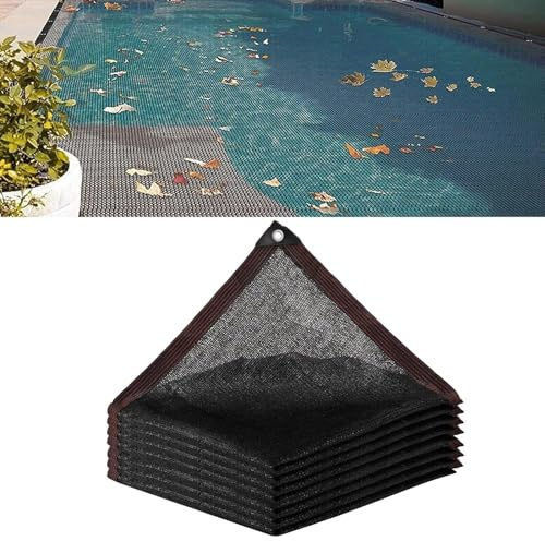 Copertura rettangolare per piscine a rete fine di alta qualità, 5 x 9 m, per piscine interrate e fuori terra, efficace cattura foglie e protezione solare UV