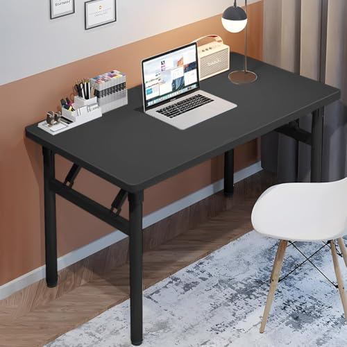 HDHNBA Escritorio de computadora sin ensamblaje, Mesa de Estudio y Escritura Mesa pliante ahorradora de Espacio para Sala de Estar, Oficina en casa