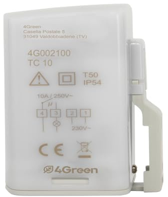 4GREEN TC 10 - Dämmerungsschalter Außenbereich 230V IP54, Lichtsensor für automatische Beleuchtung, Wand- oder Mastmontage, Relais 10A, Einstellbare Lux-Schwelle 3-70 Lux