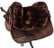 Engel Reitsport | FELLSA-R3-MOC | Hochwertiger Fellsattel | echtes Merino Lammfell | baumloses Bare-Back-pad | Gr. Ibero Farbe Mocca braun